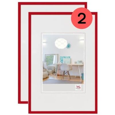 walther design Bilderrahmen New Lifestyle Kunststoffrahmen 20x30 cm rot, Doppelpack, KV030RD walther design Bilderrahmen New Lifestyle Kunststoffrahmen 20x30 cm rot, Doppelpack, KV030RD