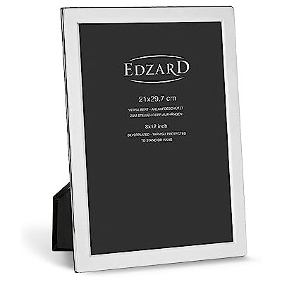 EDZARD Bilderrahmen Salerno (für Foto DIN A4, 21 x 29,7 cm), edel versilbert, anlaufgeschützt, Samtrücken, 2 Aufhänger, zum Stellen und Hängen – Fotorahmen DIN A4, Silberrahmen, Geschenk Hochzeit EDZARD Bilderrahmen Salerno (für Foto DIN A4, 21 x 29,7 cm), edel versilbert, anlaufgeschützt, Samtrücken, 2 Aufhänger, zum Stellen und Hängen – Fotorahmen DIN A4, Silberrahmen, Geschenk Hochzeit