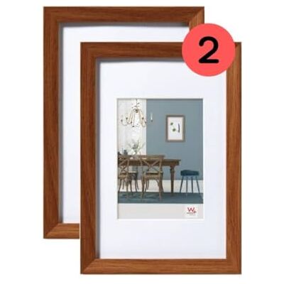 walther design Bilderrahmen eiche dunkel 18 x 24 cm mit Passepartout, Doppelpack, Fiorito Holzrahmen EF824PD walther design Bilderrahmen eiche dunkel 18 x 24 cm mit Passepartout, Doppelpack, Fiorito Holzrahmen EF824PD