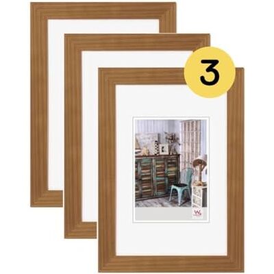 walther design Bilderrahmen eiche 18 x 24 cm 3er Pack, Grado Holzrahmen HI824E3 walther design Bilderrahmen eiche 18 x 24 cm 3er Pack, Grado Holzrahmen HI824E3