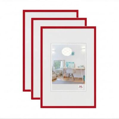 walther design Bilderrahmen New Lifestyle Kunststoffrahmen 15x20 cm rot, 3er Pack, KV520R3 walther design Bilderrahmen New Lifestyle Kunststoffrahmen 15x20 cm rot, 3er Pack, KV520R3