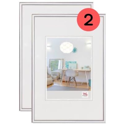 walther design Bilderrahmen New Lifestyle Kunststoffrahmen 18x24 cm Silber, Doppelpack, KV824SD walther design Bilderrahmen New Lifestyle Kunststoffrahmen 18x24 cm Silber, Doppelpack, KV824SD
