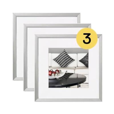 walther design Bilderrahmen Chair Alurahmen 20x20 cm Silber, 3er Pack, AJ220S3 walther design Bilderrahmen Chair Alurahmen 20x20 cm Silber, 3er Pack, AJ220S3