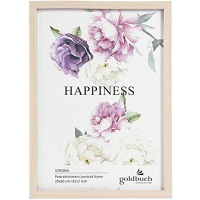 goldbuch Bilderrahmen Verona aus MDF Holz, Portraitrahmen für 1 Bild/Foto 20x30 cm, Rahmen zum Stellen, Fotorahmen mit Wandhalterung zum Aufhängen, Frame ca. 22,5 x 31 x 1,5 cm, Natur goldbuch Bilderrahmen Verona aus MDF Holz, Portraitrahmen für 1 Bild/Foto 20x30 cm, Rahmen zum Stellen, Fotorahmen mit Wandhalterung zum Aufhängen, Frame ca. 22,5 x 31 x 1,5 cm, Natur