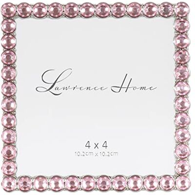 Lawrence Frames Metallrahmen, glitzernd, 10 x 10 cm, zartes Rosa Lawrence Frames Metallrahmen, glitzernd, 10 x 10 cm, zartes Rosa