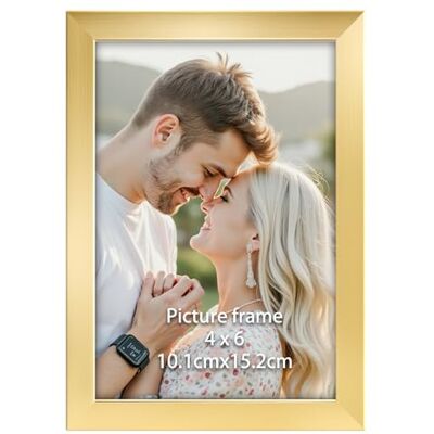 Ditwis Bilderrahmen 10x15 Gold, Fotorahmen für 15x10 cm Fotos und Bilder, Wand- und Tischaufstellung, Modern Rahmen für Wohn-, Schlaf- und Büroräume Ditwis Bilderrahmen 10x15 Gold, Fotorahmen für 15x10 cm Fotos und Bilder, Wand- und Tischaufstellung, Modern Rahmen für Wohn-, Schlaf- und Büroräume