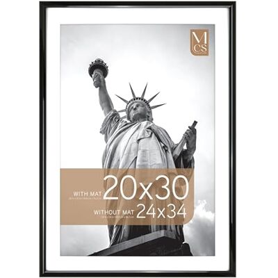 MCS Trendsetter Posterrahmen, 61 x 86 cm, mit Passepartout oder 61 x 86 cm ohne Passepartout, vertikaler und horizontaler Wandbehang, großer Bilderrahmen für Fotos und Poster, Schwarz (1er-Pack) MCS Trendsetter Posterrahmen, 61 x 86 cm, mit Passepartout oder 61 x 86 cm ohne Passepartout, vertikaler und horizontaler Wandbehang, großer Bilderrahmen für Fotos und Poster, Schwarz (1er-Pack)