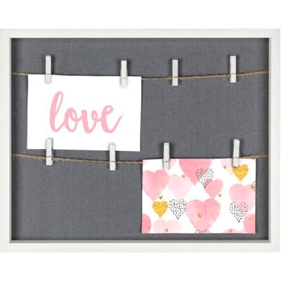 Hama Fotorahmen mit Klammern und Leine, 29,5 x 36,5 cm (tiefer Bilderrahmen mit Schnur, zum Hängen im Querformat, ideal als Bilderrahmen Deko, als Geldgeschenk zu Hochzeit, Taufe, Geburtstag) weiß Hama Fotorahmen mit Klammern und Leine, 29,5 x 36,5 cm (tiefer Bilderrahmen mit Schnur, zum Hängen im Querformat, ideal als Bilderrahmen Deko, als Geldgeschenk zu Hochzeit, Taufe, Geburtstag) weiß