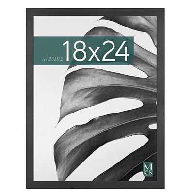 MCS Studio Gallery 46x61 cm Bilderrahmen Schwarze Holzmaserung, Vertikale und Horizontale Wandaufhängung, Großer Posterrahmen für Fotos, Poster, Kunst & Drucke (1er-Pack), 18x24 MCS Studio Gallery 46x61 cm Bilderrahmen Schwarze Holzmaserung, Vertikale und Horizontale Wandaufhängung, Großer Posterrahmen für Fotos, Poster, Kunst & Drucke (1er-Pack), 18x24