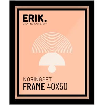 Grupo Erik Bilderrahmen 40x50 cm Schwarz NoringsetRahmen aus MDF Holz Grupo Erik Bilderrahmen 40x50 cm Schwarz NoringsetRahmen aus MDF Holz
