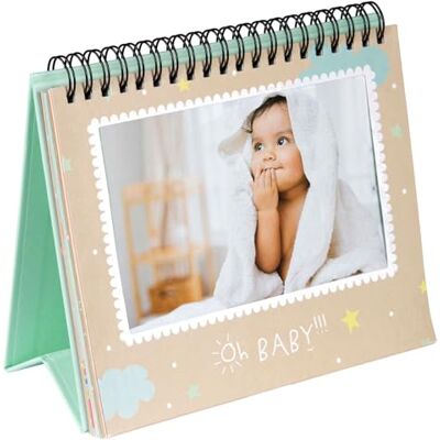 goldbuch 46 022 Flip-Rahmen Oh Baby, Bilderrahmen mit 12 illustrierten Passepartouts für 12 Fotos 10 x 15 cm zum Einstecken, Wechselrahmen 18 x 16,5 x 2,5 cm, Klapprahmen, Tischaufsteller, bunt goldbuch 46 022 Flip-Rahmen Oh Baby, Bilderrahmen mit 12 illustrierten Passepartouts für 12 Fotos 10 x 15 cm zum Einstecken, Wechselrahmen 18 x 16,5 x 2,5 cm, Klapprahmen, Tischaufsteller, bunt