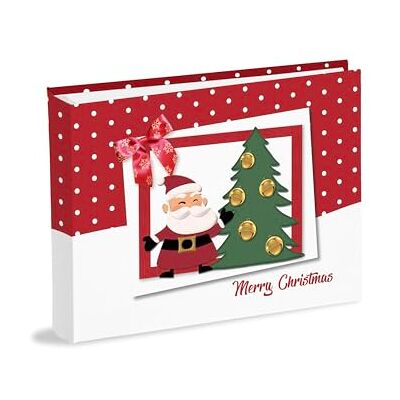 Mareli Fotoalbum für Weihnachten, 20 x 16 cm, mit 30 weißen Blättern (60 Seiten) aus dickem und strapazierfähigem Karton, mit Pergamineinband aus bedrucktem Papier Mareli Fotoalbum für Weihnachten, 20 x 16 cm, mit 30 weißen Blättern (60 Seiten) aus dickem und strapazierfähigem Karton, mit Pergamineinband aus bedrucktem Papier