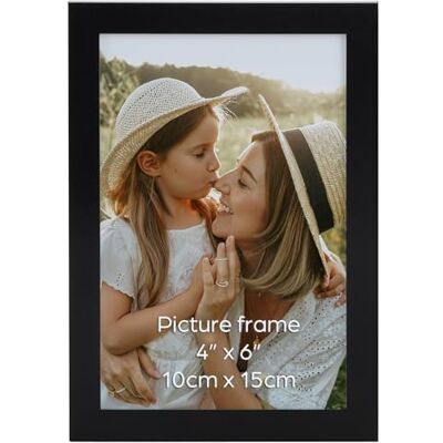 Ditwis Bilderrahmen 10x15 Schwarz, Fotorahmen für 15x10 cm Fotos und Bilder, Wand- und Tischaufstellung, Modern Rahmen für Wohn-, Schlaf- und Büroräume Ditwis Bilderrahmen 10x15 Schwarz, Fotorahmen für 15x10 cm Fotos und Bilder, Wand- und Tischaufstellung, Modern Rahmen für Wohn-, Schlaf- und Büroräume