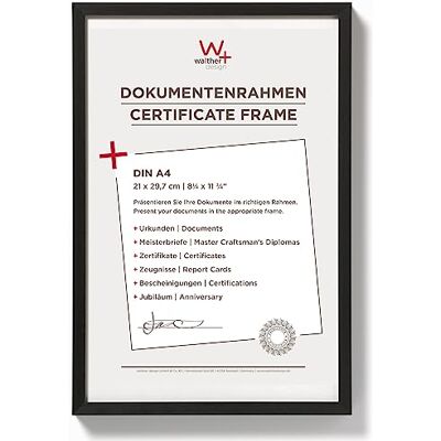 walther design Design AJ130B Aluminium-Bilderrahmen Chair, 21x29,7 cm DIN A4, schwarz walther design Design AJ130B Aluminium-Bilderrahmen Chair, 21x29,7 cm DIN A4, schwarz