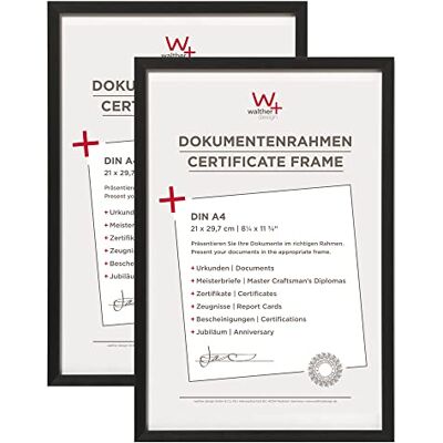 walther design Bilderrahmen schwarz 21 x 29,7 cm (DIN A4) Aluminium Dokumentenrahmen Doppelpack, Chair Alurahmen AJ130BD walther design Bilderrahmen schwarz 21 x 29,7 cm (DIN A4) Aluminium Dokumentenrahmen Doppelpack, Chair Alurahmen AJ130BD