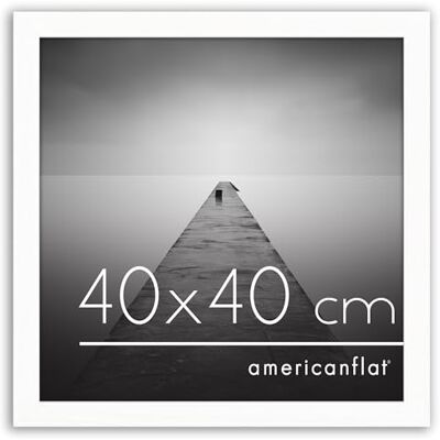 Americanflat Bilderrahmen 40x40 cm aus MDF-Holz mit bruchsicherem Plexi-Scheibe Bilderrahmen quadratisch 40x40 mit integrierter Aufhängung für die Wand Weiß Americanflat Bilderrahmen 40x40 cm aus MDF-Holz mit bruchsicherem Plexi-Scheibe Bilderrahmen quadratisch 40x40 mit integrierter Aufhängung für die Wand Weiß