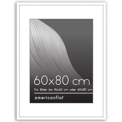 Americanflat Bilderrahmen 60x80 cm Weiß Bilderrahmen 45x60 cm mit Passepartout Fotorahmen mit poliertem Plexi-Scheibe Americanflat Bilderrahmen 60x80 cm Weiß Bilderrahmen 45x60 cm mit Passepartout Fotorahmen mit poliertem Plexi-Scheibe
