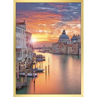 Ditwis Bilderrahmen 50x70 Gold, Aluminium Fotorahmen Groß für 70x50 cm Poster, Fotos, Kunstwerke und Puzzles, Metall Posterrahmen zum Aufhängen, Rahmen für Wohnungen, Büros und Galerien Ditwis Bilderrahmen 50x70 Gold, Aluminium Fotorahmen Groß für 70x50 cm Poster, Fotos, Kunstwerke und Puzzles, Metall Posterrahmen zum Aufhängen, Rahmen für Wohnungen, Büros und Galerien