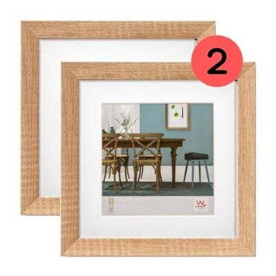 walther design Bilderrahmen eiche hell 20 x 20 cm mit Passepartout, Doppelpack, Fiorito Holzrahmen EF220ED walther design Bilderrahmen eiche hell 20 x 20 cm mit Passepartout, Doppelpack, Fiorito Holzrahmen EF220ED