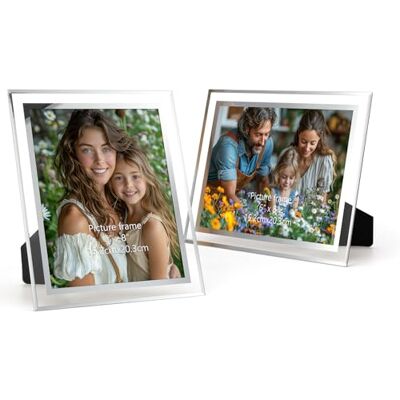 PETAFLOP Bilderrahmen 15x20, Bilderrahmen Glas 2er-Set für Hochzeiten, Häuser, Büros PETAFLOP Bilderrahmen 15x20, Bilderrahmen Glas 2er-Set für Hochzeiten, Häuser, Büros
