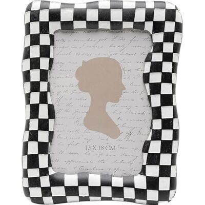 Kare Bilderrahmen Checker, Schwarz/Weiß, 13x18 cm, Bilderrahmen, Geschenk, Schachbrett-Muster, Wohnzimmer Kare Bilderrahmen Checker, Schwarz/Weiß, 13x18 cm, Bilderrahmen, Geschenk, Schachbrett-Muster, Wohnzimmer