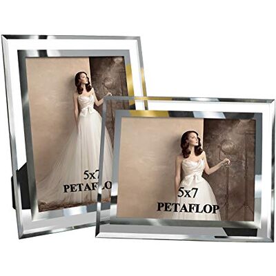 PETAFLOP Fotorahmen Glas Bilderrahmen 13x18 Photo Rahmen Hochzeit 2er Set Geschenk PETAFLOP Fotorahmen Glas Bilderrahmen 13x18 Photo Rahmen Hochzeit 2er Set Geschenk