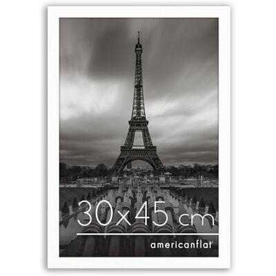 Americanflat Bilderrahmen 30x45 cm aus MDF-Holz mit bruchsicherem Plexi-Scheibe Bilderrahmen 45x30 cm mit integrierter Aufhängung für vertikale oder horizontale Wandmontage Weiß Americanflat Bilderrahmen 30x45 cm aus MDF-Holz mit bruchsicherem Plexi-Scheibe Bilderrahmen 45x30 cm mit integrierter Aufhängung für vertikale oder horizontale Wandmontage Weiß