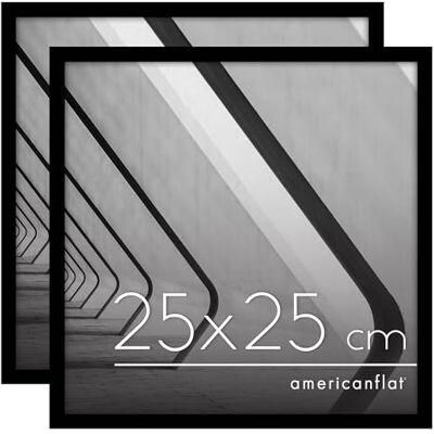 Americanflat Bilderrahmen 25x25 cm (2er Pack) Bilderrahmen quadratisch 25x25 cm mit bruchsicherer Scheibe inklusive Ständer und integrierter Aufhängung Schwarz Americanflat Bilderrahmen 25x25 cm (2er Pack) Bilderrahmen quadratisch 25x25 cm mit bruchsicherer Scheibe inklusive Ständer und integrierter Aufhängung Schwarz