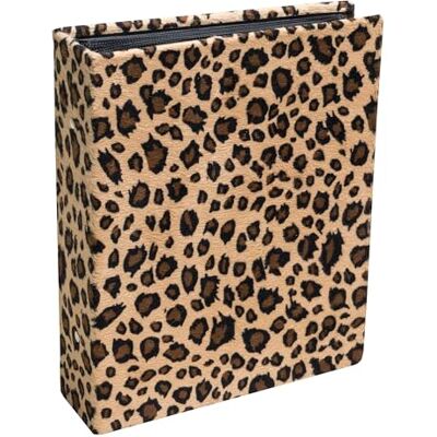 Exacompta Ref. 65008E Fotoalbum mit Taschen LEOPARD 60 Seiten 60 Fotos 11x15 cm Format 14 x 16,5 cm harte Polsterung aus Stoff Innentaschen aus Kunststoff auf schwarzem Hintergrund Exacompta Ref. 65008E Fotoalbum mit Taschen LEOPARD 60 Seiten 60 Fotos 11x15 cm Format 14 x 16,5 cm harte Polsterung aus Stoff Innentaschen aus Kunststoff auf schwarzem Hintergrund