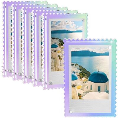 WINKINE Magnetische Bilderrahmen 2x3, 6er Pack Irisierende Acryl Kühlschrankmagnete Bilderrahmen für Fuji Instax Mini Film & Polaroid Filme, Floating Picture Display für Home, Business & Office Decor WINKINE Magnetische Bilderrahmen 2x3, 6er Pack Irisierende Acryl Kühlschrankmagnete Bilderrahmen für Fuji Instax Mini Film & Polaroid Filme, Floating Picture Display für Home, Business & Office Decor