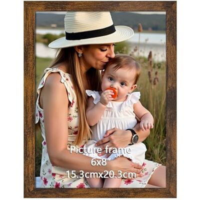 Ditwis Bilderrahmen 15x20 Braun, Fotorahmen für 18x13 cm Fotos und Bilder, Wand- und Tischaufstellung, Modern Rahmen für Wohn-, Schlaf- und Büroräume Ditwis Bilderrahmen 15x20 Braun, Fotorahmen für 18x13 cm Fotos und Bilder, Wand- und Tischaufstellung, Modern Rahmen für Wohn-, Schlaf- und Büroräume