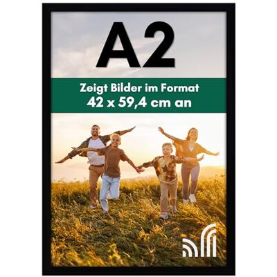 Americanflat Bilderrahmen A2 Schwarz DIN A2 Bilderrahmen aus Verbundholz und Kristallklare Poliertem Plexi-Scheibe Horizontale und Vertikale Formate für die Wand Americanflat Bilderrahmen A2 Schwarz DIN A2 Bilderrahmen aus Verbundholz und Kristallklare Poliertem Plexi-Scheibe Horizontale und Vertikale Formate für die Wand