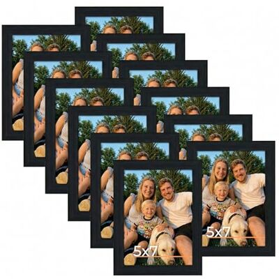 Giftgarden 12 Stück Bilderrahmen Set 13x18 cm für 18x13 Fotos und Bilder, Schwarz Fotorahmen Collage, Wand- oder Tischaufsteller Geschenk Freund Giftgarden 12 Stück Bilderrahmen Set 13x18 cm für 18x13 Fotos und Bilder, Schwarz Fotorahmen Collage, Wand- oder Tischaufsteller Geschenk Freund