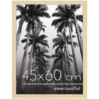 Americanflat Bilderrahmen 45x60 cm aus MDF-Holz mit bruchsicherem Plexi-Scheibe Bilderrahmen 60x45 cm mit integrierter Aufhängung für vertikale oder horizontale Wandmontage Eiche/Natur Americanflat Bilderrahmen 45x60 cm aus MDF-Holz mit bruchsicherem Plexi-Scheibe Bilderrahmen 60x45 cm mit integrierter Aufhängung für vertikale oder horizontale Wandmontage Eiche/Natur