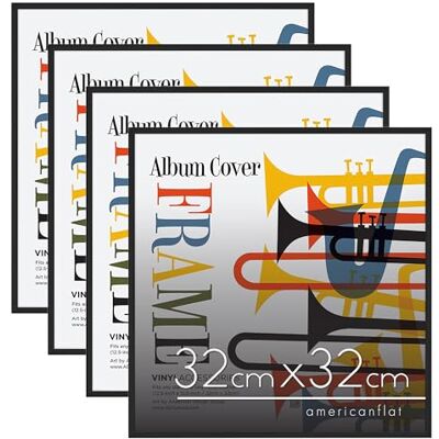Americanflat 32x32 Schallplatten Rahmen Wand Vinyl Rahmen mit Poliertem Plexi-Scheibe und Schlankem Minimalistischem Design zur Wandmontage Inklusive Aufhängevorrichtung 4er Pack Americanflat 32x32 Schallplatten Rahmen Wand Vinyl Rahmen mit Poliertem Plexi-Scheibe und Schlankem Minimalistischem Design zur Wandmontage Inklusive Aufhängevorrichtung 4er Pack
