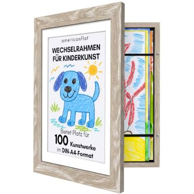 Americanflat A4 Bilderrahmen für Kinderzeichnungen Treibholz Verbundholz mit Bruchsicherem Glas Horizontale & Vertikale Versionen Americanflat A4 Bilderrahmen für Kinderzeichnungen Treibholz Verbundholz mit Bruchsicherem Glas Horizontale & Vertikale Versionen