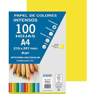 DOHE 30165 Packung mit 100 Seiten Papier A4, 80 g, Farbe intensives Gelb DOHE 30165 Packung mit 100 Seiten Papier A4, 80 g, Farbe intensives Gelb