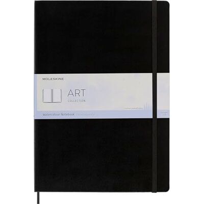 Moleskine 29.7 x 42 cm A3 Size Watercolour Notebook Classic Watercolour Notebook, Paper Suitable for Watercolour Pencils and Paints Hard Cover and Elastic Closure, Colour Black, 60 Pages Moleskine 29.7 x 42 cm A3 Size Watercolour Notebook Classic Watercolour Notebook, Paper Suitable for Watercolour Pencils and Paints Hard Cover and Elastic Closure, Colour Black, 60 Pages