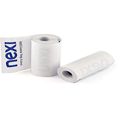 Nexi , 50 Rollen Thermopapier für Pos, Box von Rollen für Bonrollen 57 mm x 8 m, Thermopapier 55 g, kompatibel mit SmartPOS Nexi , 50 Rollen Thermopapier für Pos, Box von Rollen für Bonrollen 57 mm x 8 m, Thermopapier 55 g, kompatibel mit SmartPOS