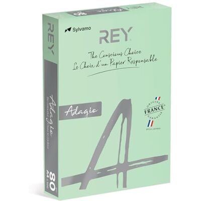 REY ADAGIO REY® ADAGIO Reprografisches Papier, Grün Pastell, 80 g, DIN A4, PEFC™, 500 Blatt/Buntes Papier, Farbiges Kopierpapier/für Büro und Schule REY ADAGIO REY® ADAGIO Reprografisches Papier, Grün Pastell, 80 g, DIN A4, PEFC™, 500 Blatt/Buntes Papier, Farbiges Kopierpapier/für Büro und Schule