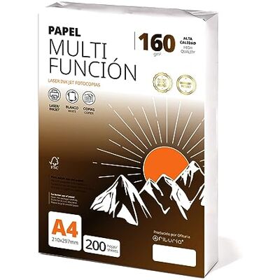 OFITURIA Kopierpapier, DIN A4, 160 g/m2, 200 Blatt, Mehrzweckpapier für Laser- und Tintenstrahldrucker, Kopierer, Bürobedarf, Schulbedarf, Packung zu 200 Blatt, 160 g OFITURIA Kopierpapier, DIN A4, 160 g/m2, 200 Blatt, Mehrzweckpapier für Laser- und Tintenstrahldrucker, Kopierer, Bürobedarf, Schulbedarf, Packung zu 200 Blatt, 160 g
