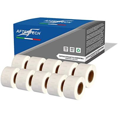 AFTERTECH 10x 99010 28x89mm Rollen kompatible Klebeetiketten (130 Etiketten/Rolle = 1300 insgesamt) für Dymo LabelWriter Seiko SLP Etikettendrucker S0722370 10x99010 AFTERTECH 10x 99010 28x89mm Rollen kompatible Klebeetiketten (130 Etiketten/Rolle = 1300 insgesamt) für Dymo LabelWriter Seiko SLP Etikettendrucker S0722370 10x99010