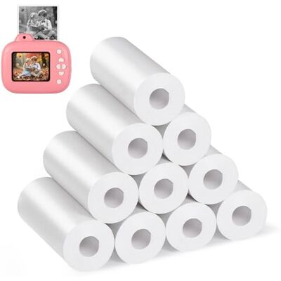 Diboniur 10 Rollen Thermopapier Kinderkamera, Thermopapier für Sofortbildkamera Kinder, Thermodrucker Papier für Kinderkamera Sofortbildkamera, Kinder Sofortbildkamera Papier Weiß, 57mm x 25mm Diboniur 10 Rollen Thermopapier Kinderkamera, Thermopapier für Sofortbildkamera Kinder, Thermodrucker Papier für Kinderkamera Sofortbildkamera, Kinder Sofortbildkamera Papier Weiß, 57mm x 25mm
