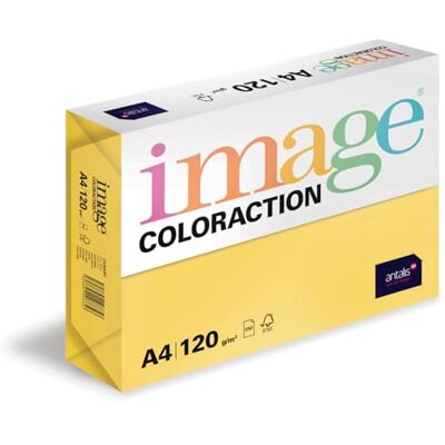IMAGE Coloraction Canary farbiges Kopierpapier DIN A4, 210 x 297 mm, 120 g/m² buntes, holzfreies Druckerpapier für Kopierer 250 Blatt Kanariengelb IMAGE Coloraction Canary farbiges Kopierpapier DIN A4, 210 x 297 mm, 120 g/m² buntes, holzfreies Druckerpapier für Kopierer 250 Blatt Kanariengelb