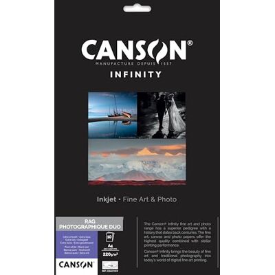Canson 206211015 Rag Photographique Duo Packung, Photopapier, A4 Canson 206211015 Rag Photographique Duo Packung, Photopapier, A4