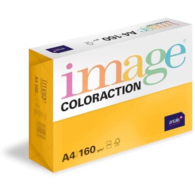 IMAGE Coloraction Hawai farbiges Kopierpapier DIN A4, 210 x 297 mm, 160 g/m² buntes, holzfreies Druckerpapier für Kopierer 250 Blatt Intensivgelb IMAGE Coloraction Hawai farbiges Kopierpapier DIN A4, 210 x 297 mm, 160 g/m² buntes, holzfreies Druckerpapier für Kopierer 250 Blatt Intensivgelb