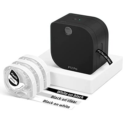 Phomemo P12-Pro Etikettendrucker mit 3 Etikettenbändern, 1200mAh Akku 1200mAh Akku – Wiederaufladbar. Thermotransfer – Wasserfest, UV-Beständig. Druckt auf Satinbänder, Etiketten & Bügel-Tapes Phomemo P12-Pro Etikettendrucker mit 3 Etikettenbändern, 1200mAh Akku 1200mAh Akku – Wiederaufladbar. Thermotransfer – Wasserfest, UV-Beständig. Druckt auf Satinbänder, Etiketten & Bügel-Tapes