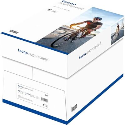 inapa Drucker-/ Kopierpapier tecno Superspeed: 80 g/m², A4, 2.500 Blatt (5x500) hochweiß inapa Drucker-/ Kopierpapier tecno Superspeed: 80 g/m², A4, 2.500 Blatt (5x500) hochweiß