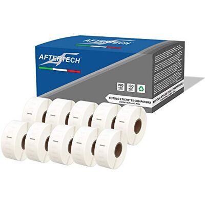 AFTERTECH 10x 11352 25 x 54 mm Rollen kompatible Klebeetiketten (500 Etiketten/Rolle = 5000 insgesamt) für Dymo LabelWriter Seiko SLP Etikettendrucker S0722520 10x11352 AFTERTECH 10x 11352 25 x 54 mm Rollen kompatible Klebeetiketten (500 Etiketten/Rolle = 5000 insgesamt) für Dymo LabelWriter Seiko SLP Etikettendrucker S0722520 10x11352