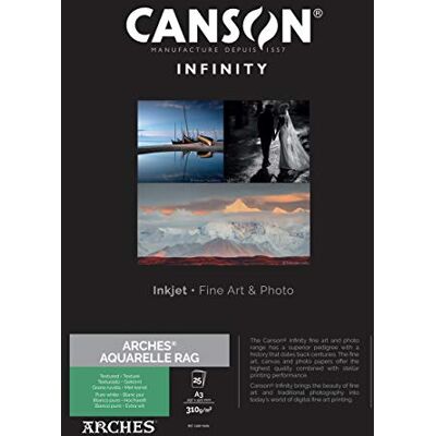 Canson Infinity Arches Aquarelle 100% fein 310g Box A3 25H Naturweiß Canson Infinity Arches Aquarelle 100% fein 310g Box A3 25H Naturweiß